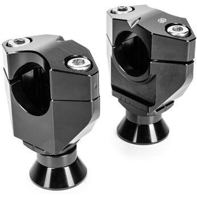 2DGT-19-B - Gilles 2D.GT Handlebar Risers For Suzuki DL 1050 ABS 2020-2024 - Black