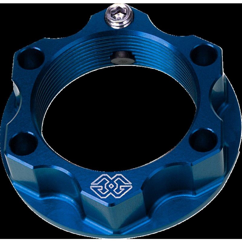 ACMA-28-10-BL - Gilles Top Yoke Nut For Indian FTR 1200 ABS 2019-2022 - Blue