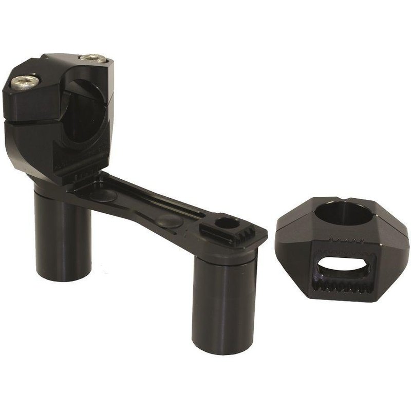 2DGT-18-B - Gilles 2D.GT Handlebar Risers For Moto Guzzi V100 1050 Mandello ABS 2022-2024 - Black