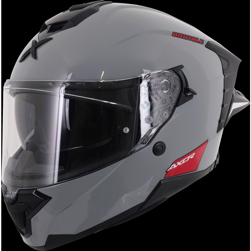 Axor Brutale Full Face Helmet With Dual Spoiler - Nardo Grey Gloss