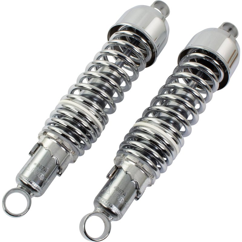 SHK07CH - Bike It 325mm Eye To Eye Chrome Twin Shock Absorbers