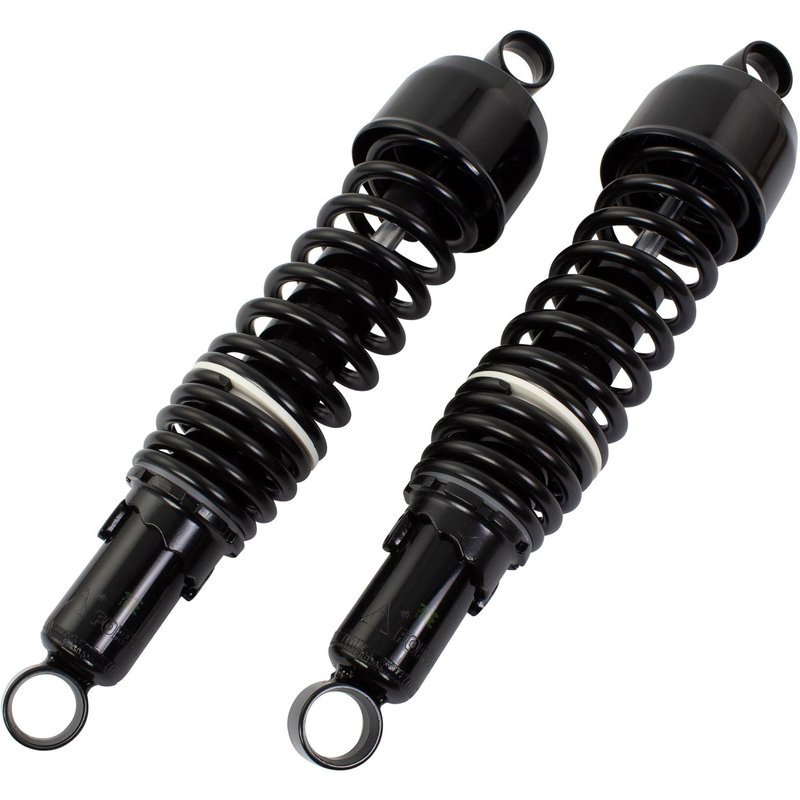 SHK01BLK - Bike It 335mm Eye To Eye Black Twin Shock Absorbers