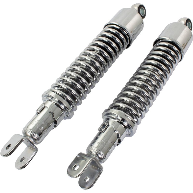 SHK09CH - Bike It 320mm Eye To Fork Chrome Twin Shock Absorbers