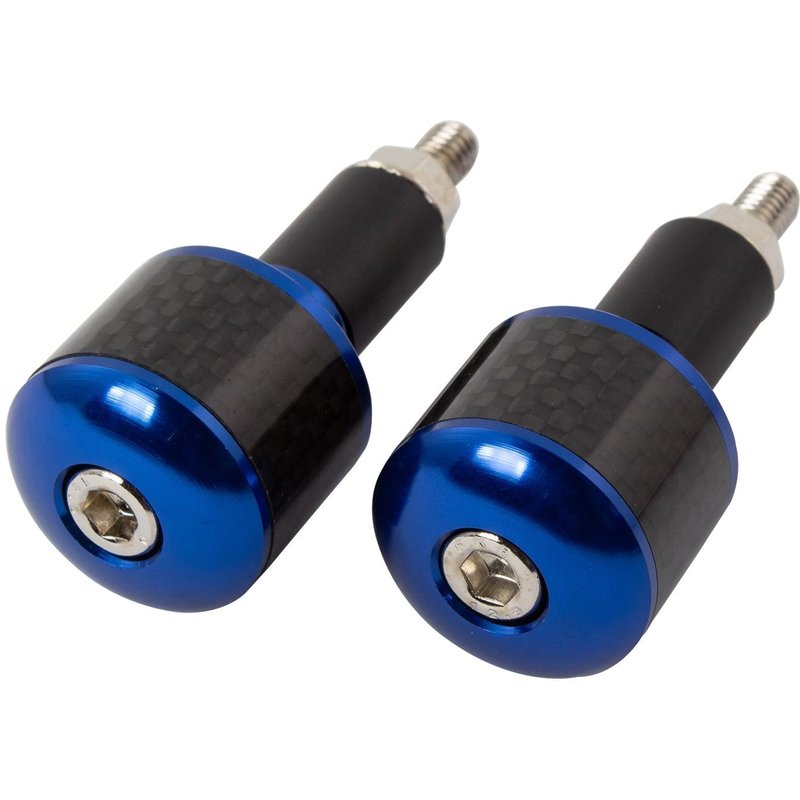 BEWFIBBU - Bike It Blue 18mm Bar Ends With Carbon Fibre Insert