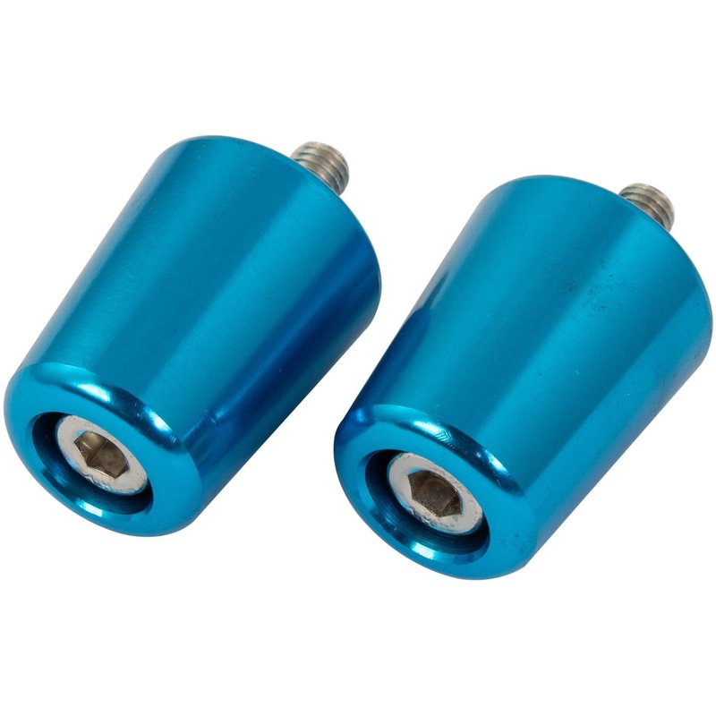 BEWKZXBU - Bike It Alloy Kawasaki Flush Type Blue Bar End Weights