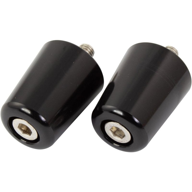 BEWKZXBLK - Bike It Alloy Kawasaki Flush Type Black Bar End Weights