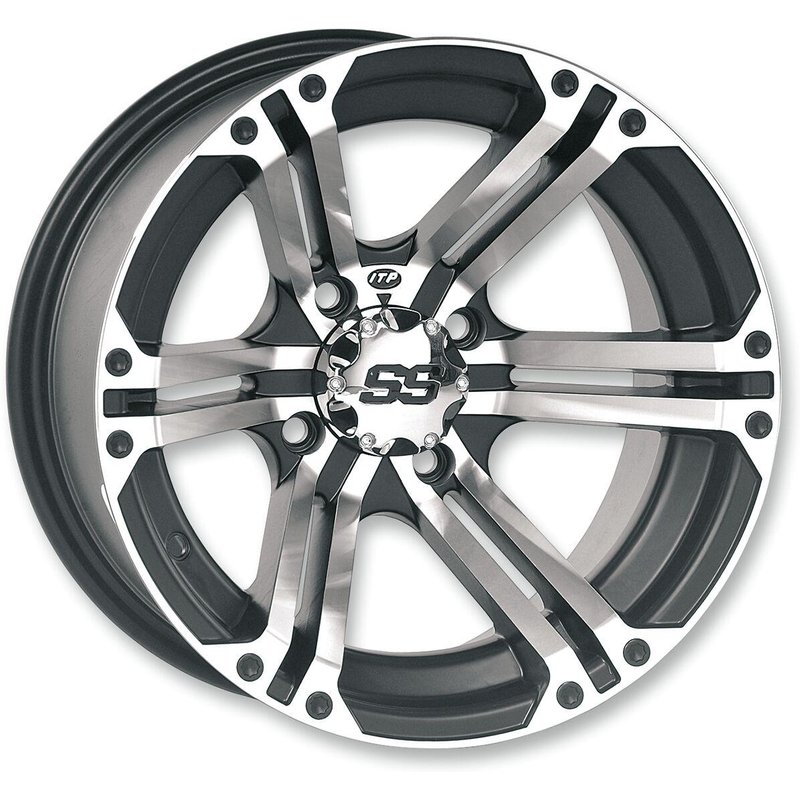 1228368404B - ITP SS212 Alloy Wheel For Can Am Commander 1000 EFI 2011-2017 Fits Front Or Rear 12x7" - Black/Clear-Coat/Silver
