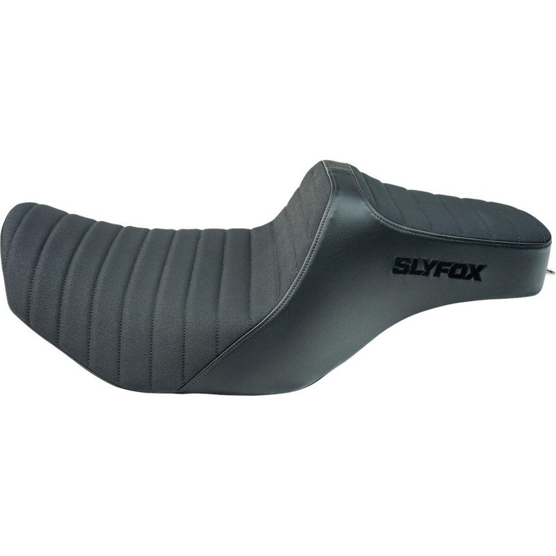 4704A-SLYFOX - Slyfox High Noon Seat For Harley Davidson FLHX 1923 ABS 2024 Black Logo/Classic Stitch - Black