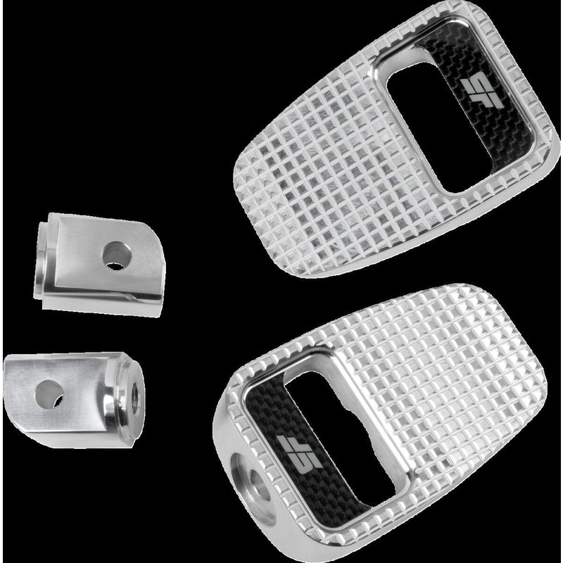 SF-904-02-2 - Slyfox Foot Pegs For Harley Davidson FLDE 1750 ABS 2018-2020 Rear - Silver