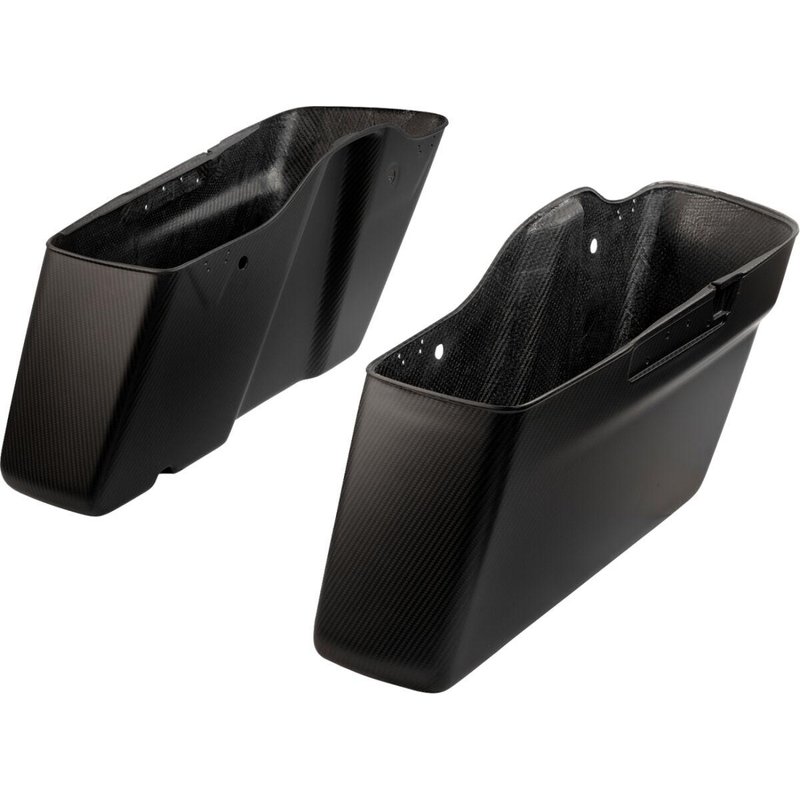 1020-SBTC-M - Slyfox Saddlebag Bottoms For Harley Davidson FLHR 1690 ABS 2014-2016 - Black/Matte