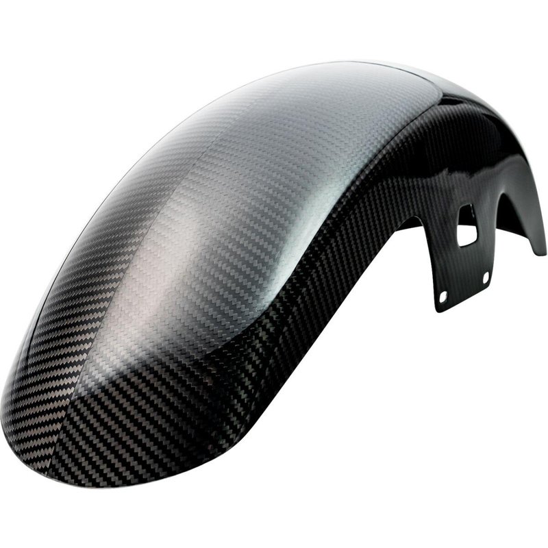 1027-FF1C-G - Slyfox Carbon Front Mid Length Fender For Harley Davidson FLD 1690 ABS 2014-2016 Front - Black/Carbon Fiber/Gloss