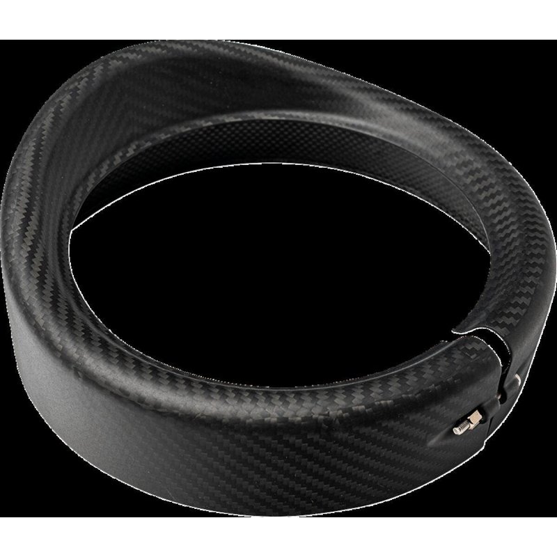 1508-3112 - Slyfox Headlight Trim with Visor For Harley Davidson FLD 1690 2012-2013 Black/Matte