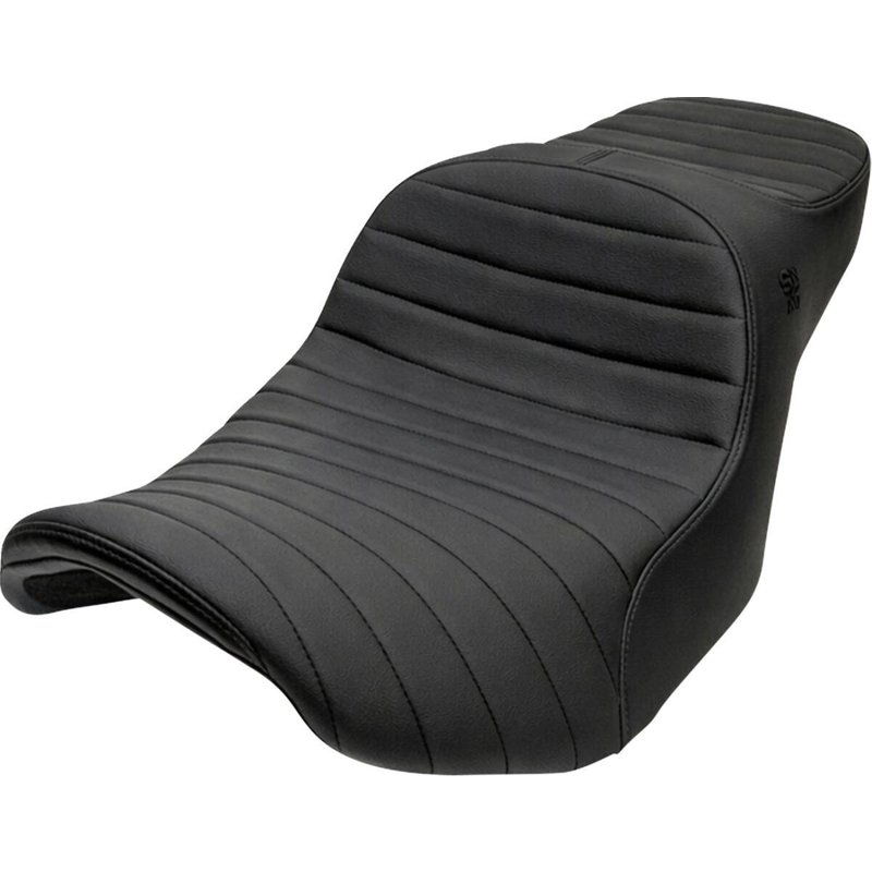 4729A - Slyfox Chariot Seat For Harley Davidson FLHX 1923 ABS 2024-2026 Black Logo/Classic Stitch - Black