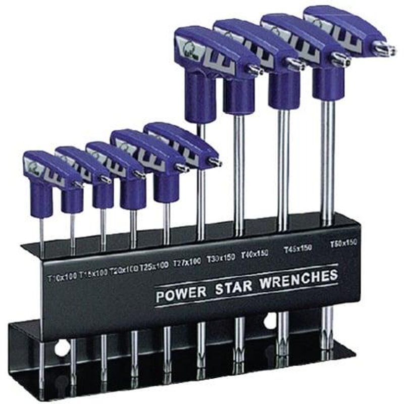TLSSET14 - Bike It Deluxe 9 Piece Torx Key Set - T10, 15, 20, 25, 27, 30, 40, 45, 50