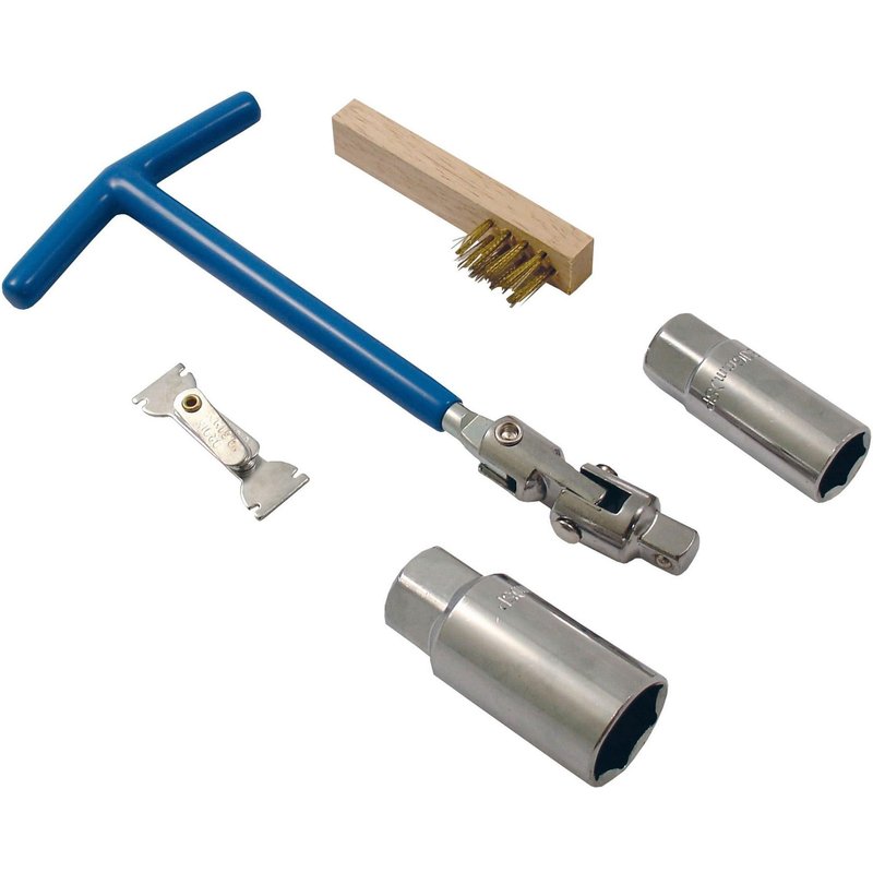 SPKSET - Bike It 5pc Spark Plug Maintenance Set - Includes Brush & Gauge
