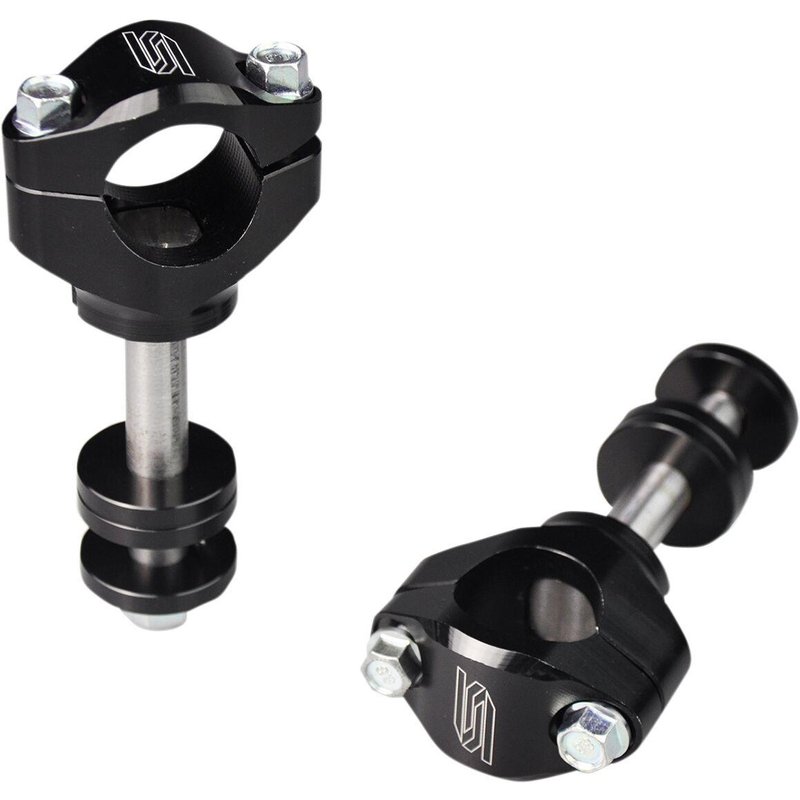 SP31 - Scar Bar Mounts For OEM Triple Clamp - Black/Silver