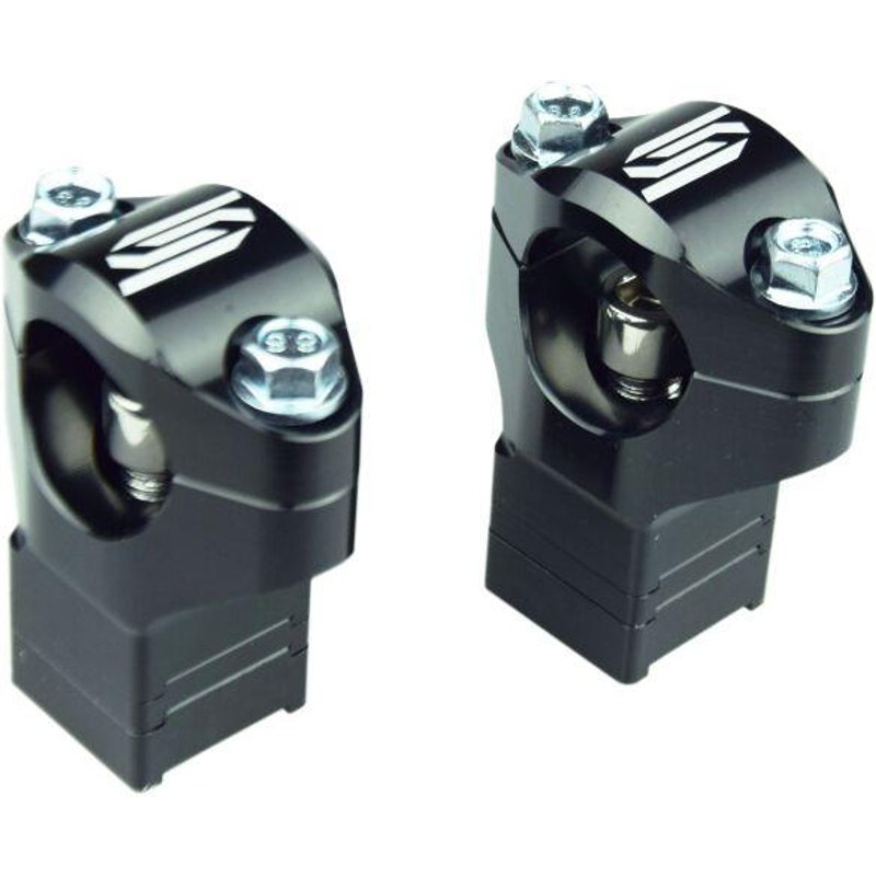 P67 - Scar Bar Mounts For OEM Triple Clamps For Gas Gas EC125 2025 - Black/Silver