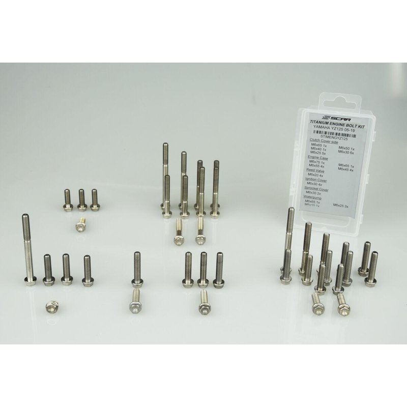 STIMENGCRF250B - Scar Engine Bolts For Honda CRF250R 2022-2024 - Titanium