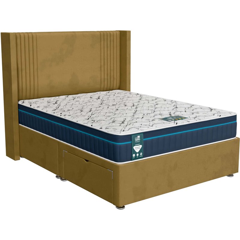 Milan Royal Divan - Milan Mustard, Single 90 x 190 cm