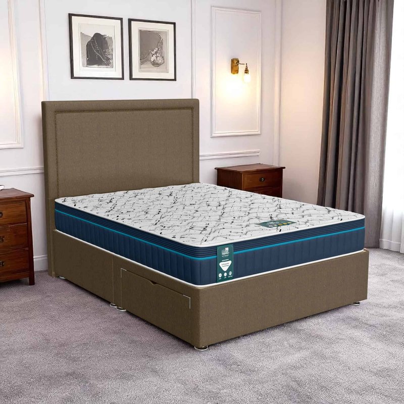 Ascot Charlie Senden Divan-Dark - Wheat Linen, Single 90 x 190 cm