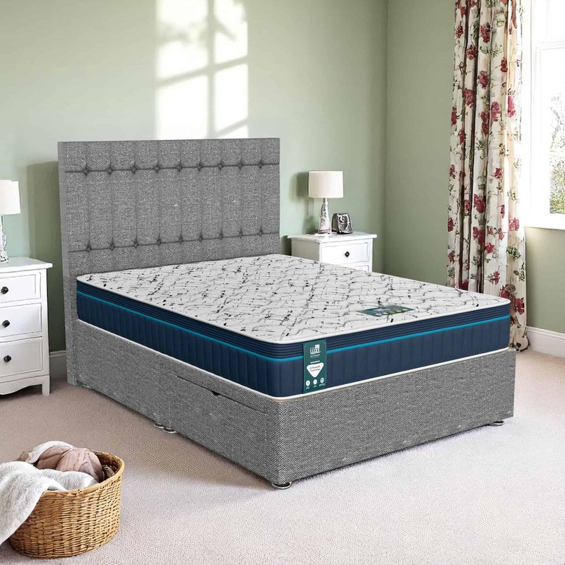 Ascot Stratford Divan-Dark - Ascot Grey, Double 135 x 190 cm