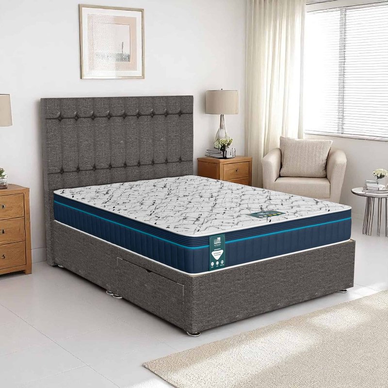 Wool Stratford Divan - Chrome Wool, Single 90 x 190 cm