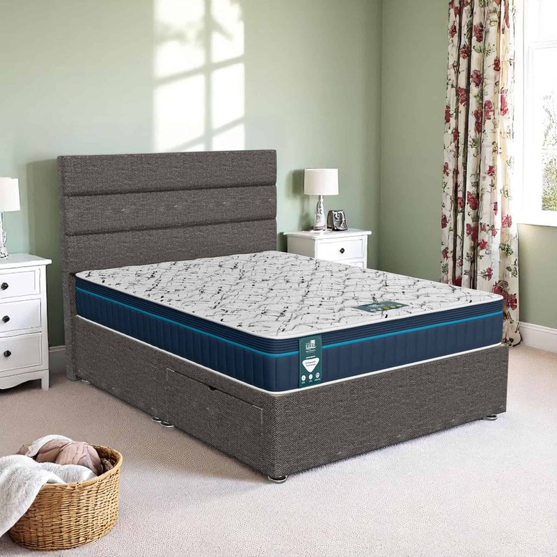 Wool Classic Stripe Divan - Chrome Wool, Euro Queen 160 x 200 cm