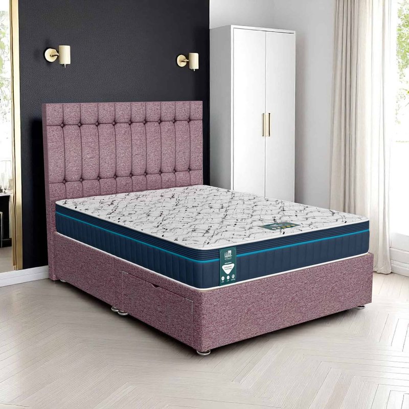 Wool Stratford Divan - Lilac Wool, Euro Queen 160 x 200 cm