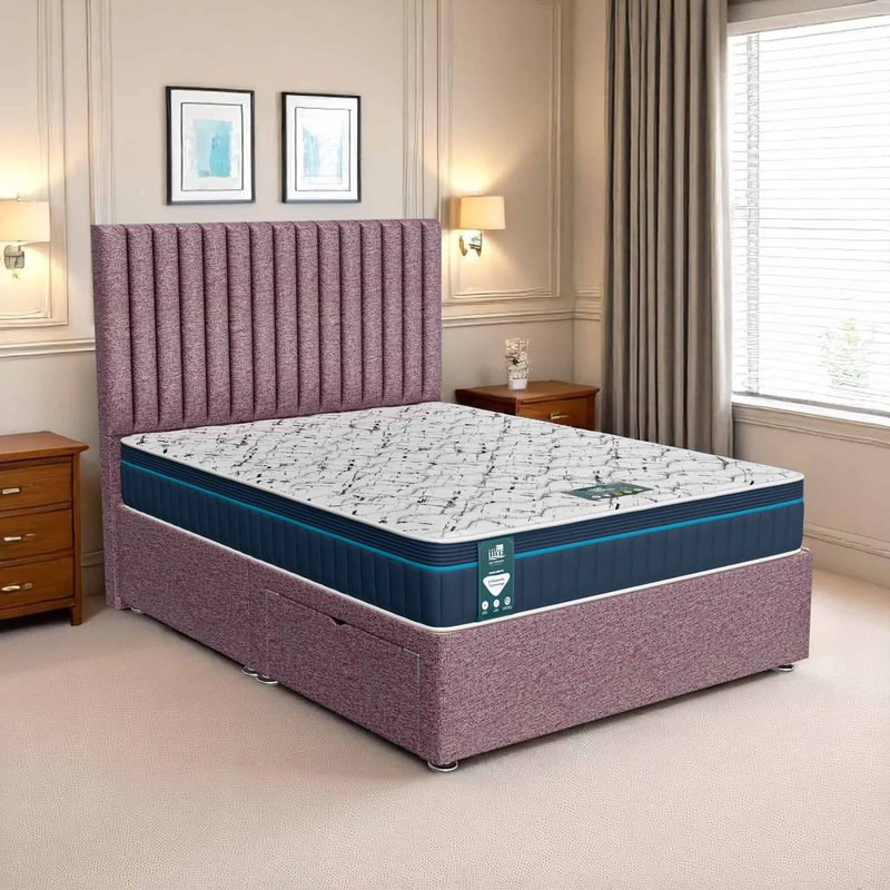 Wool William Oxford Divan - Lilac Wool, Queen Size 120 x 190cm (Small Double)