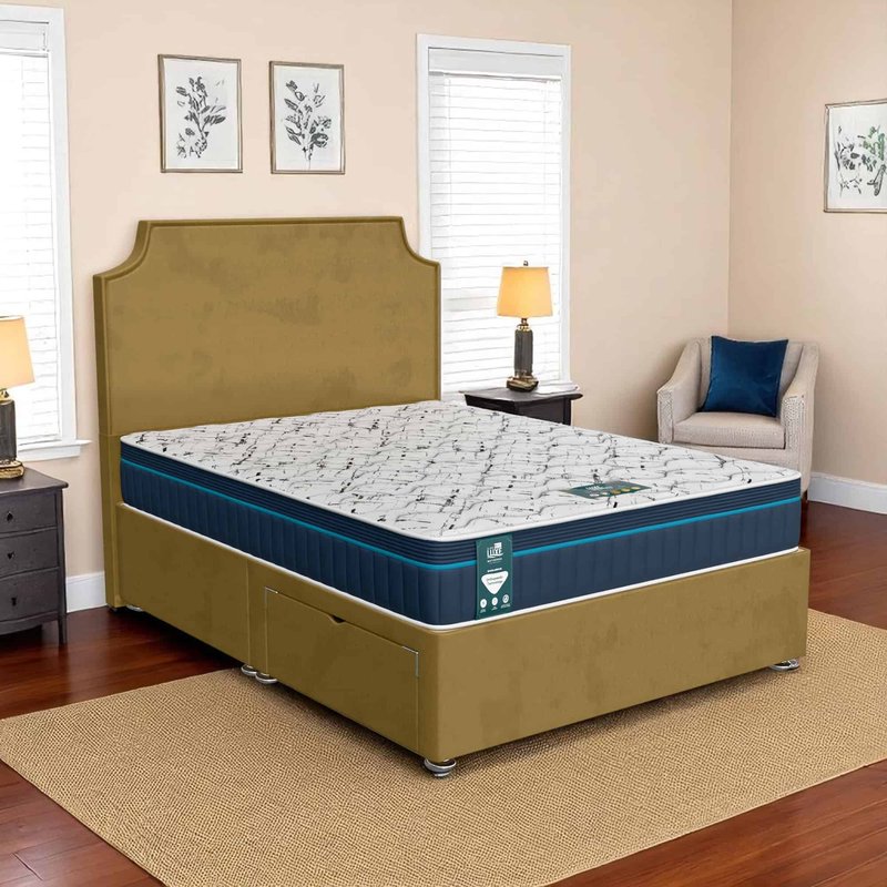 Milan Tifany Divan - Milan Mustard, Single 90 x 190 cm