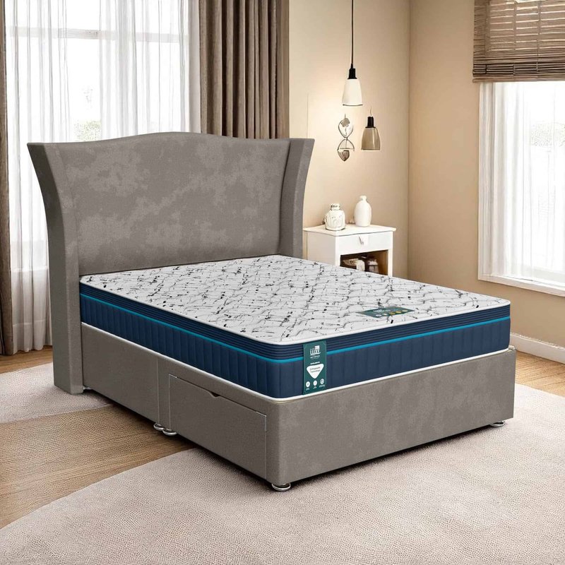 Milan Maxcoil Divan - Milan Silver, Queen Size 120 x 190cm (Small Double)