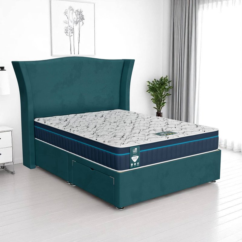 Milan Maxcoil Divan - Milan Teal, Double 135 x 190 cm