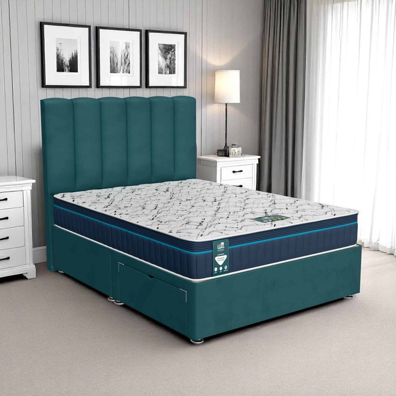 Milan Sonno Divan - Milan Teal, Double 135 x 190 cm