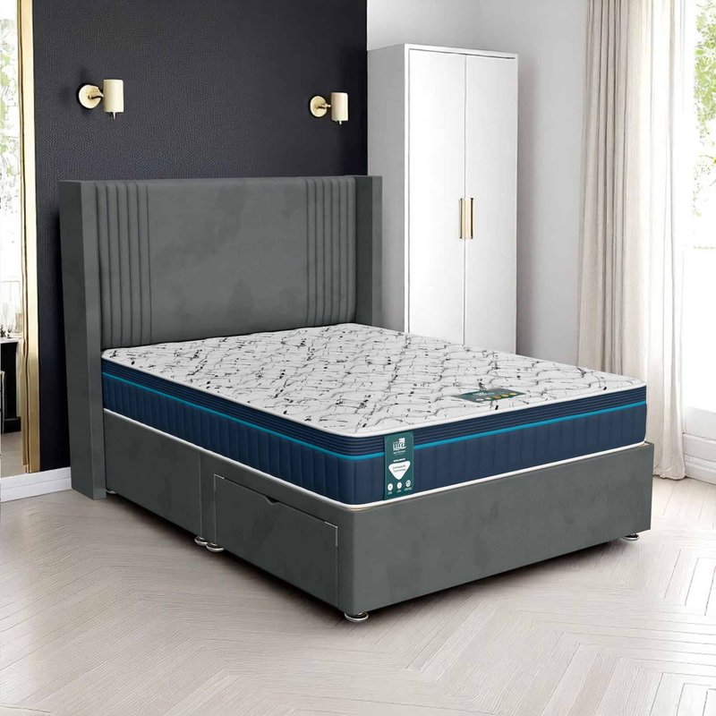 Wool Royal Divan - Steel Wool, Queen Size 120 x 190cm (Small Double)