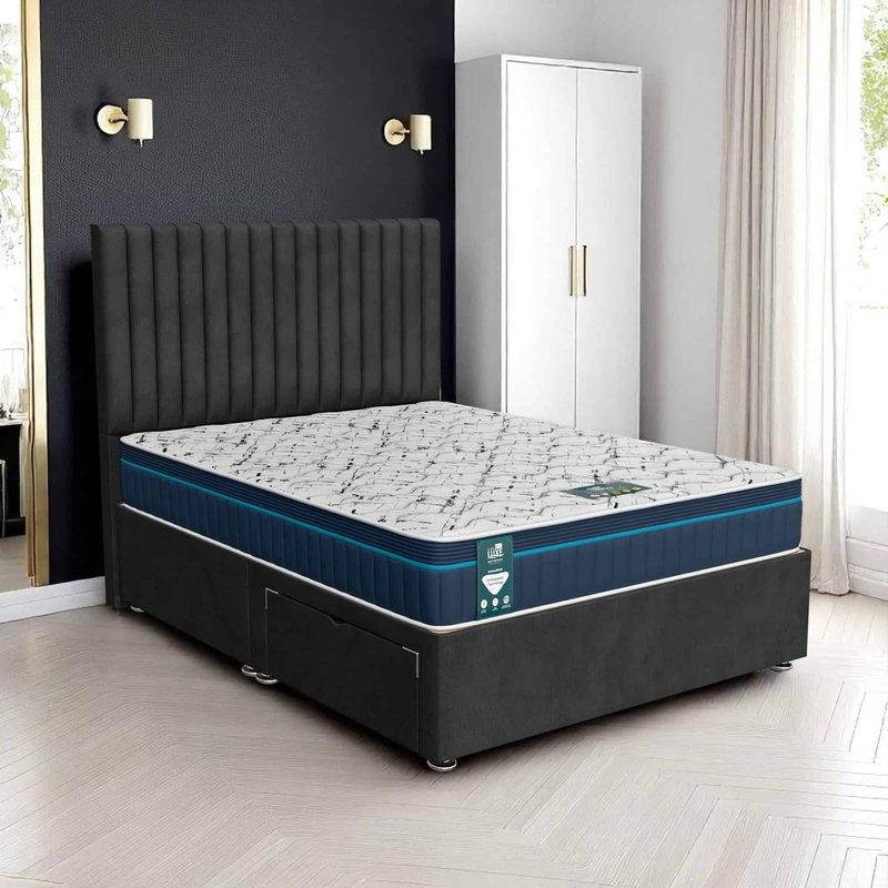 Venice William Oxford Divan-Dark - Venice Black, Double 135 x 190 cm