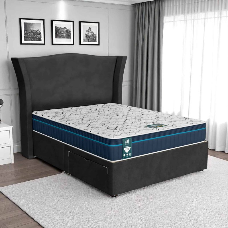 Venice Maxcoil Divan - Venice Black, Double 135 x 190 cm