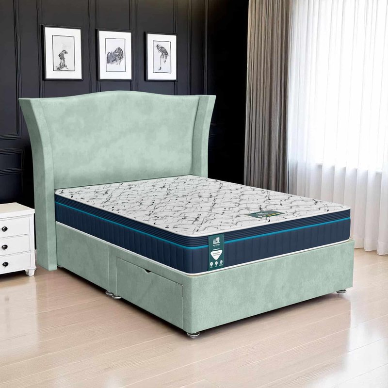 Venice Maxcoil Divan - Venice Duck Egg, Double 135 x 190 cm