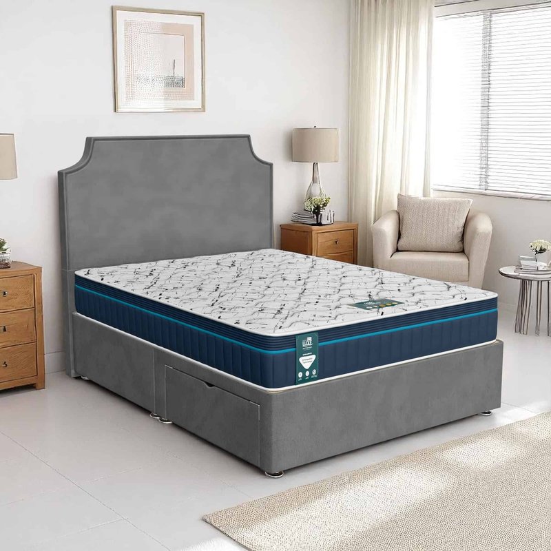 Venice Tifany Divan - Venice Grey, Euro Queen 160 x 200 cm