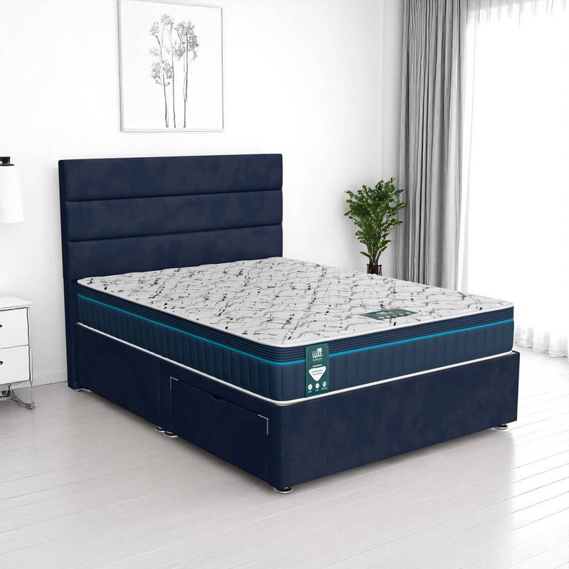 Venice Classic Stripe Divan-Dark - Venice Marine, Single 90 x 190 cm