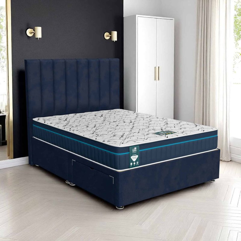 Venice Stripe Divan-Dark - Venice Marine, Single 90 x 190 cm