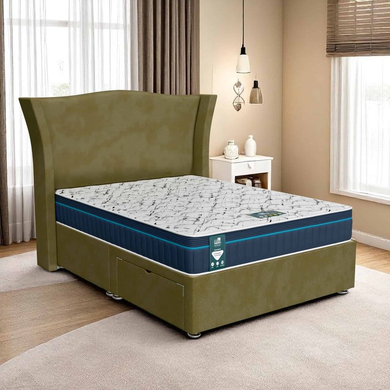 Venice Maxcoil Divan - Venice Olive, Double 135 x 190 cm