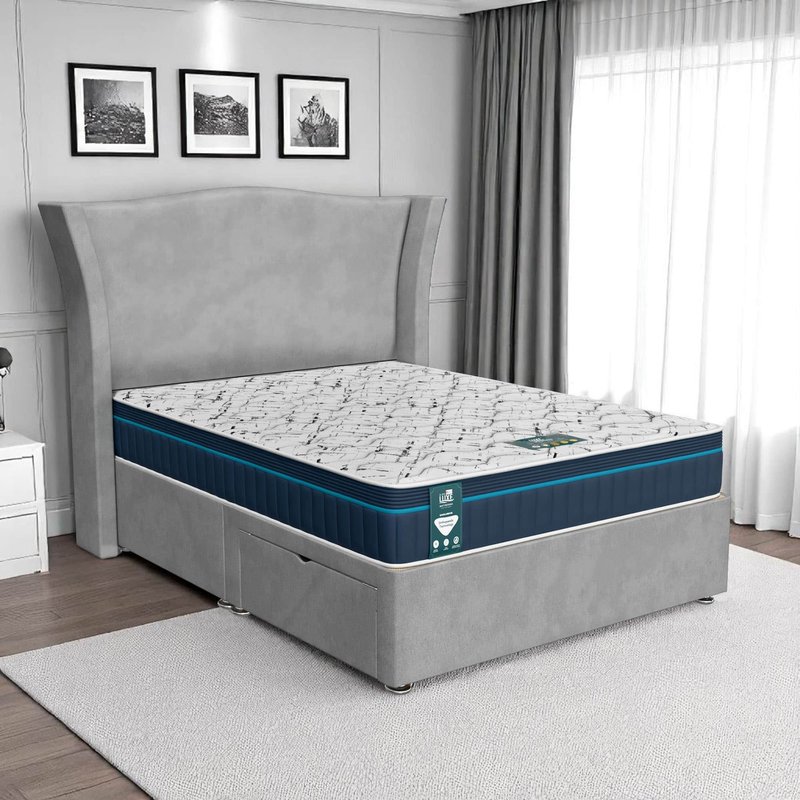 Milan Maxcoil Divan - Milan Silver, Double 135 x 190 cm