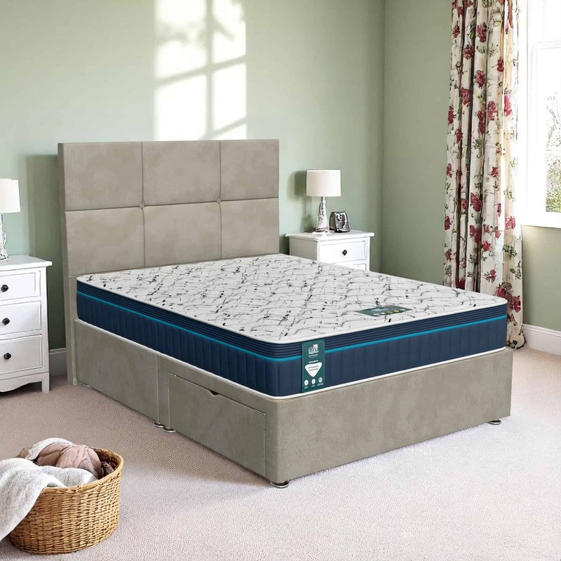 Venice Square Panel Divan-Light - Venice Taupe, Single 90 x 190 cm