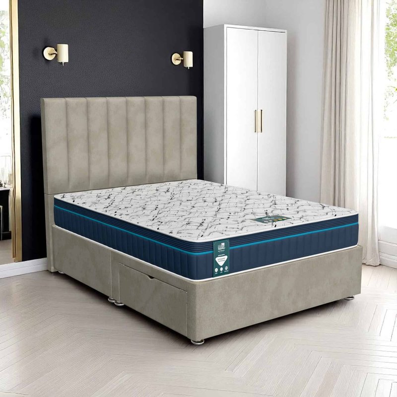Venice Stripe Divan-Light - Venice Taupe, Single 90 x 190 cm