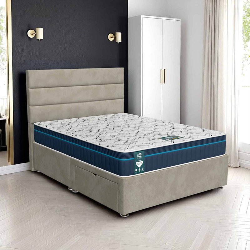 Venice Classic Stripe Divan-Light - Venice Taupe, Double 135 x 190 cm