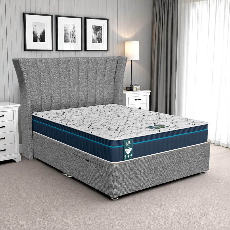 Ascot Polar Super Divan - Ascot Grey, King Size 150 x 200 cm