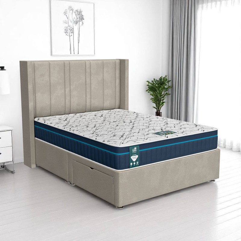 Milan Curved Feather Divan - Milan Cream, Single 90 x 190 cm