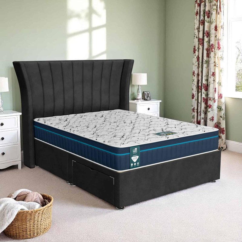 Venice Polar Super Divan - Venice Black, Single 90 x 190 cm