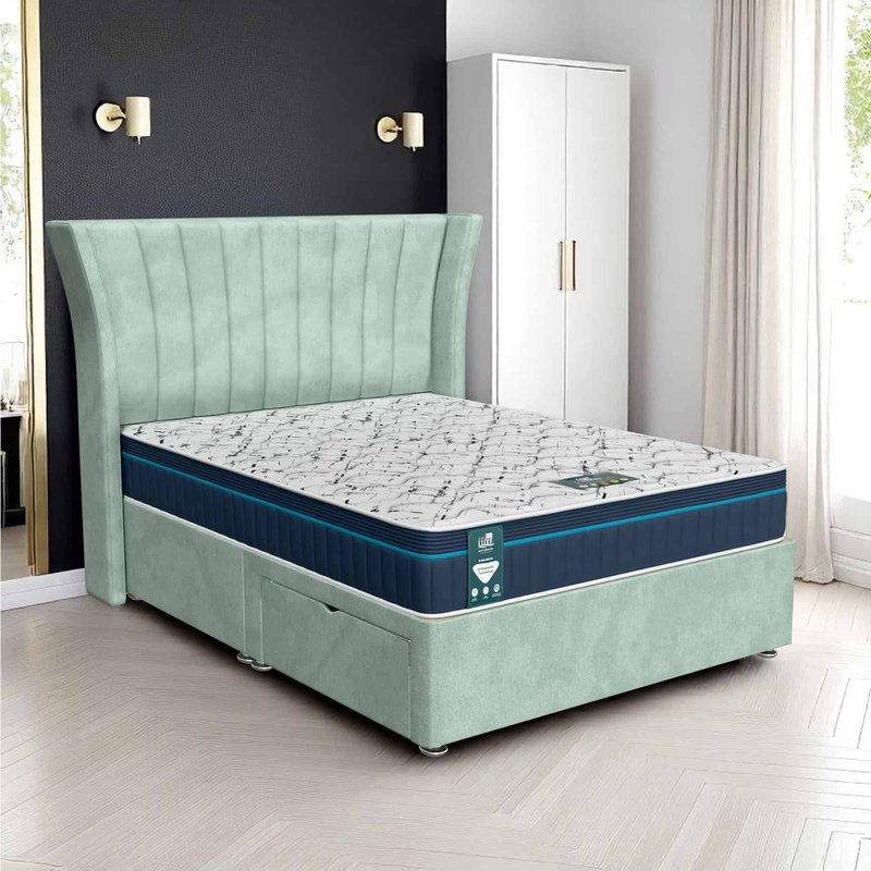 Venice Polar Super Divan - Venice Duck Egg, King Size 150 x 200 cm