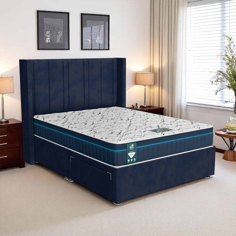 Venice Curved Feather Divan - Venice Marine, Double 135 x 190 cm